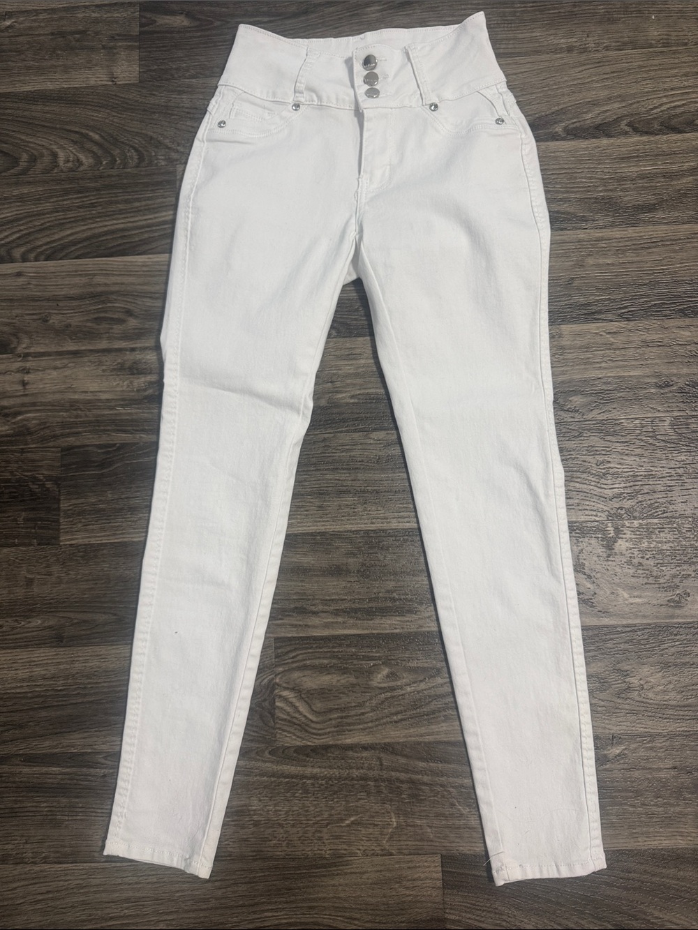 High-Rise White Skinny Jeans for Women - Stretchy Slim Fit
